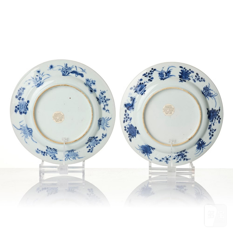 A set of six blue and white dishes, - 图7
